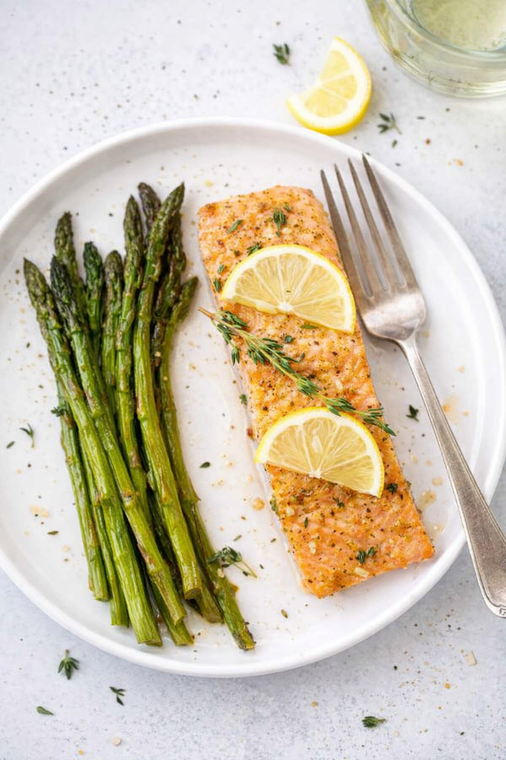 Lemon Herb Salmon with Roasted Asparagus