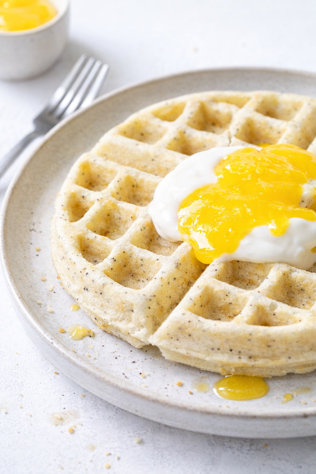 Lemon Poppy Seed Fluffy Waffles
