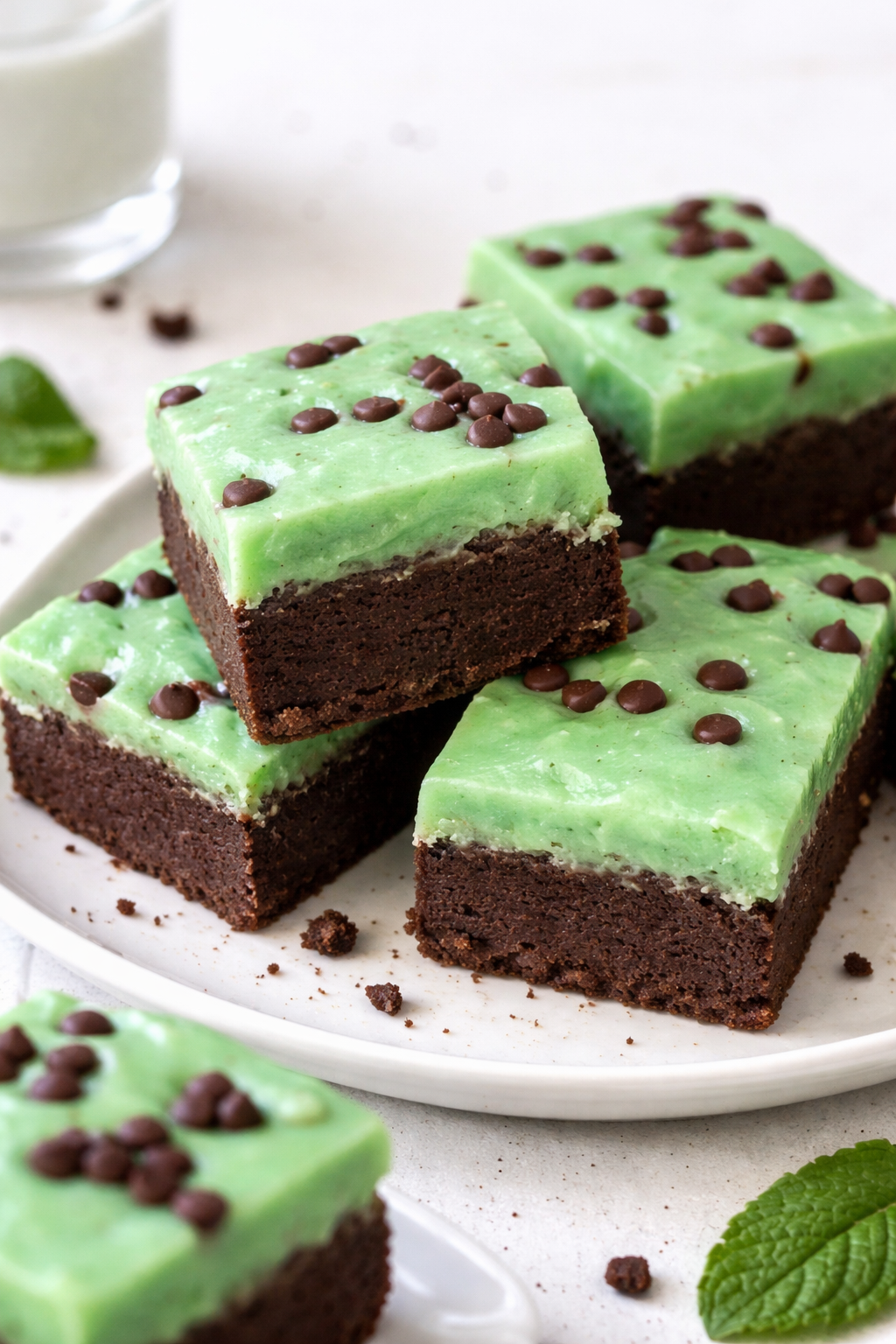 Lucky Mint Chocolate Brownies