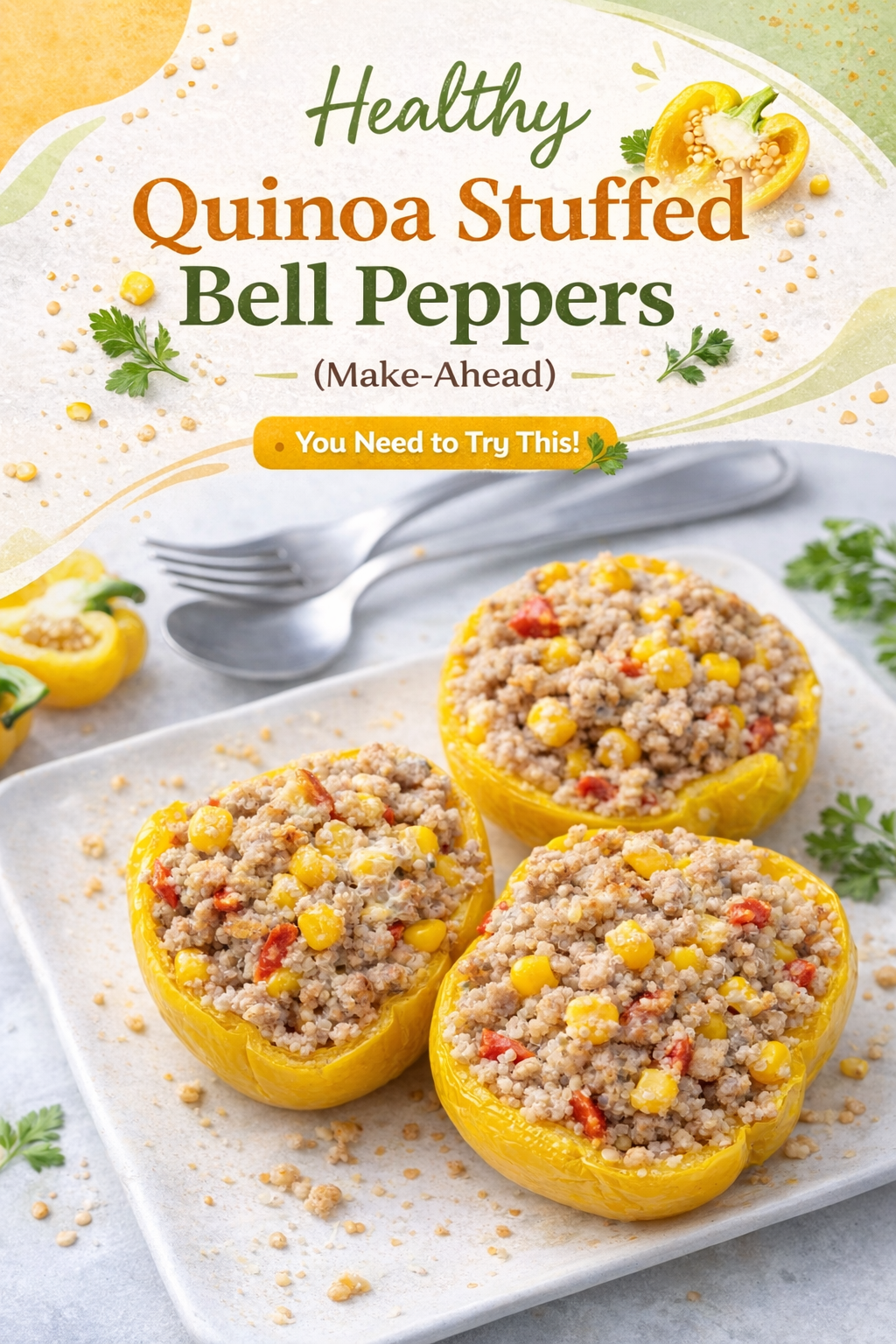 Make Ahead Quinoa Stuffed Bell Peppers