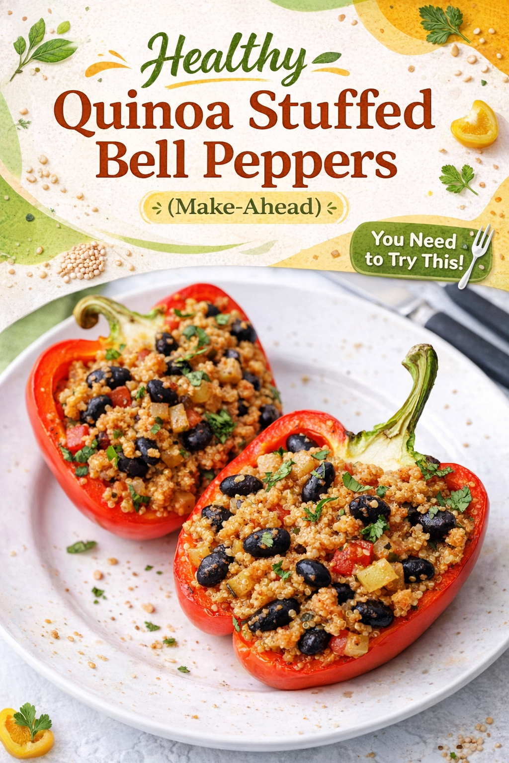 Make Ahead Quinoa Stuffed Peppers