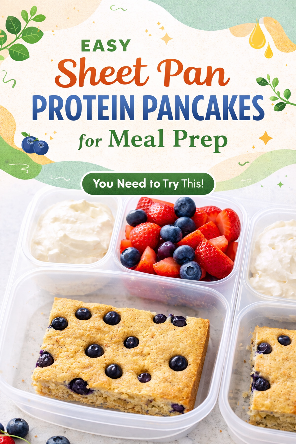 Meal Prep Sheet Pan Protein Pancakes