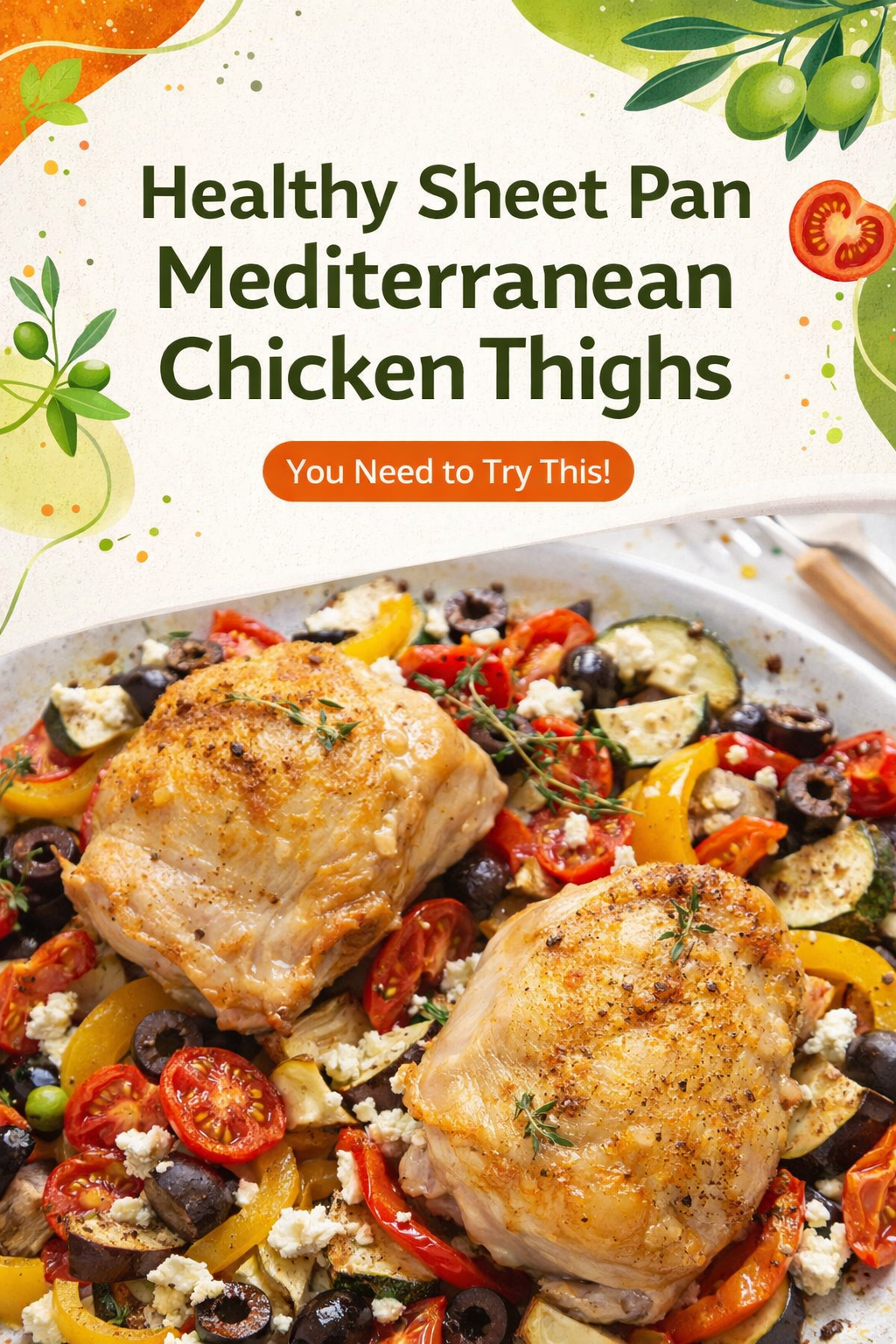 Mediterranean Chicken Thighs with Roasted Vegetables