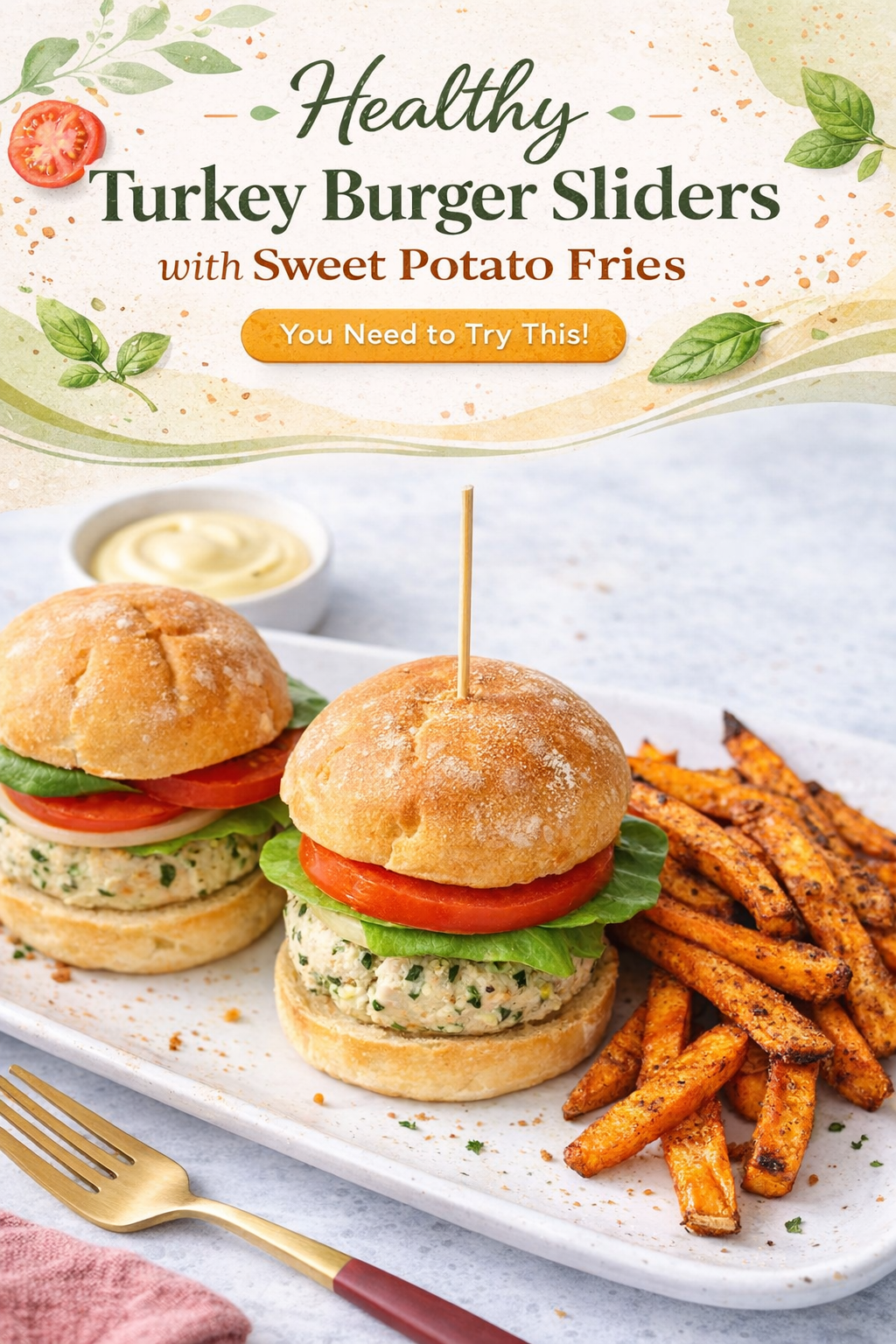 Mini Turkey Sliders and Sweet Potato Fries