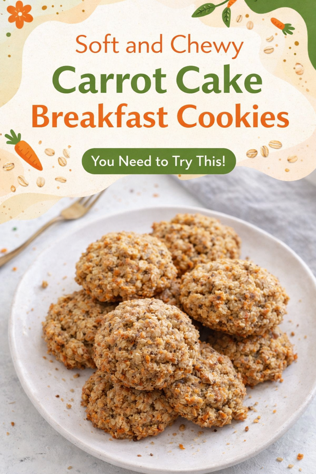 Morning Carrot Cake Breakfast Cookies