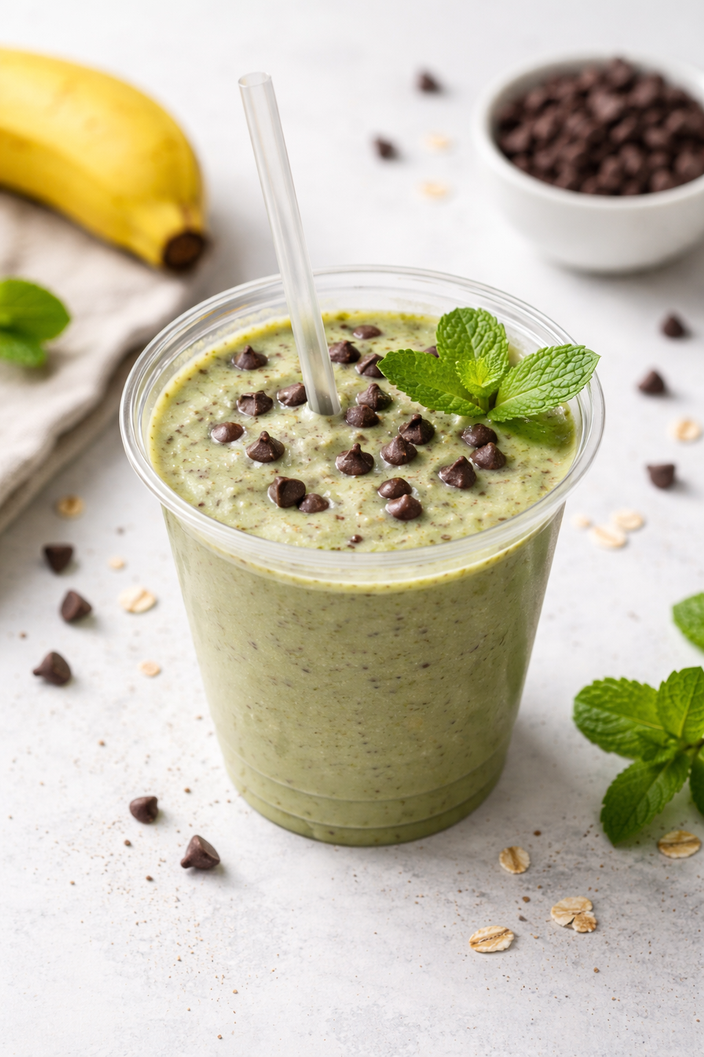 Morning Mint Chocolate Chip Shake