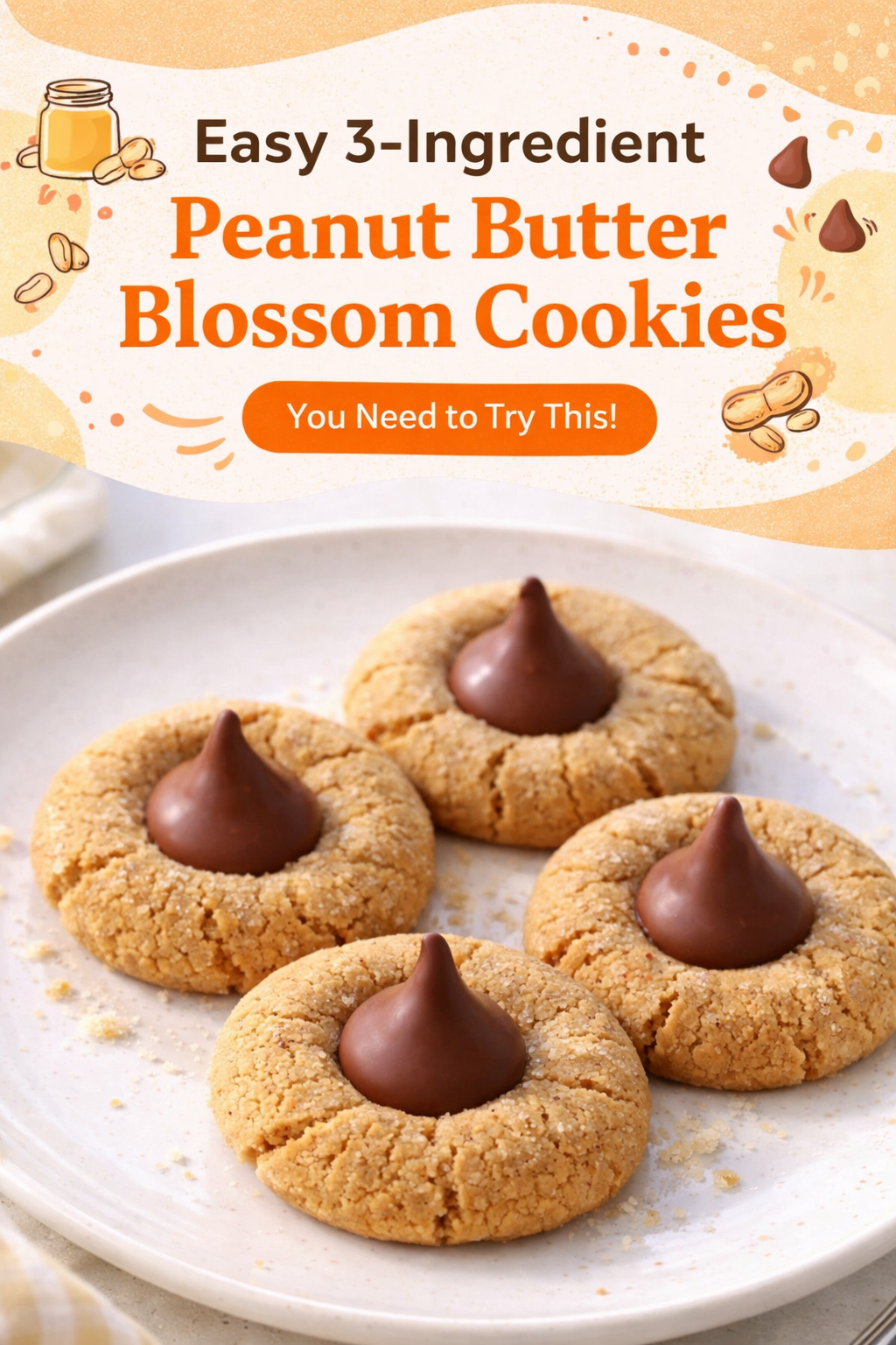 Peanut Butter Kiss Cookies Simplified