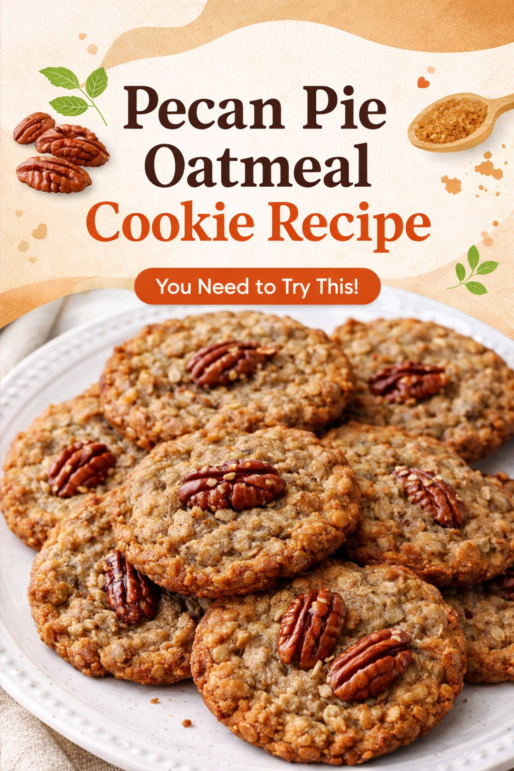 Pecan Pie Oatmeal Breakfast Cookies