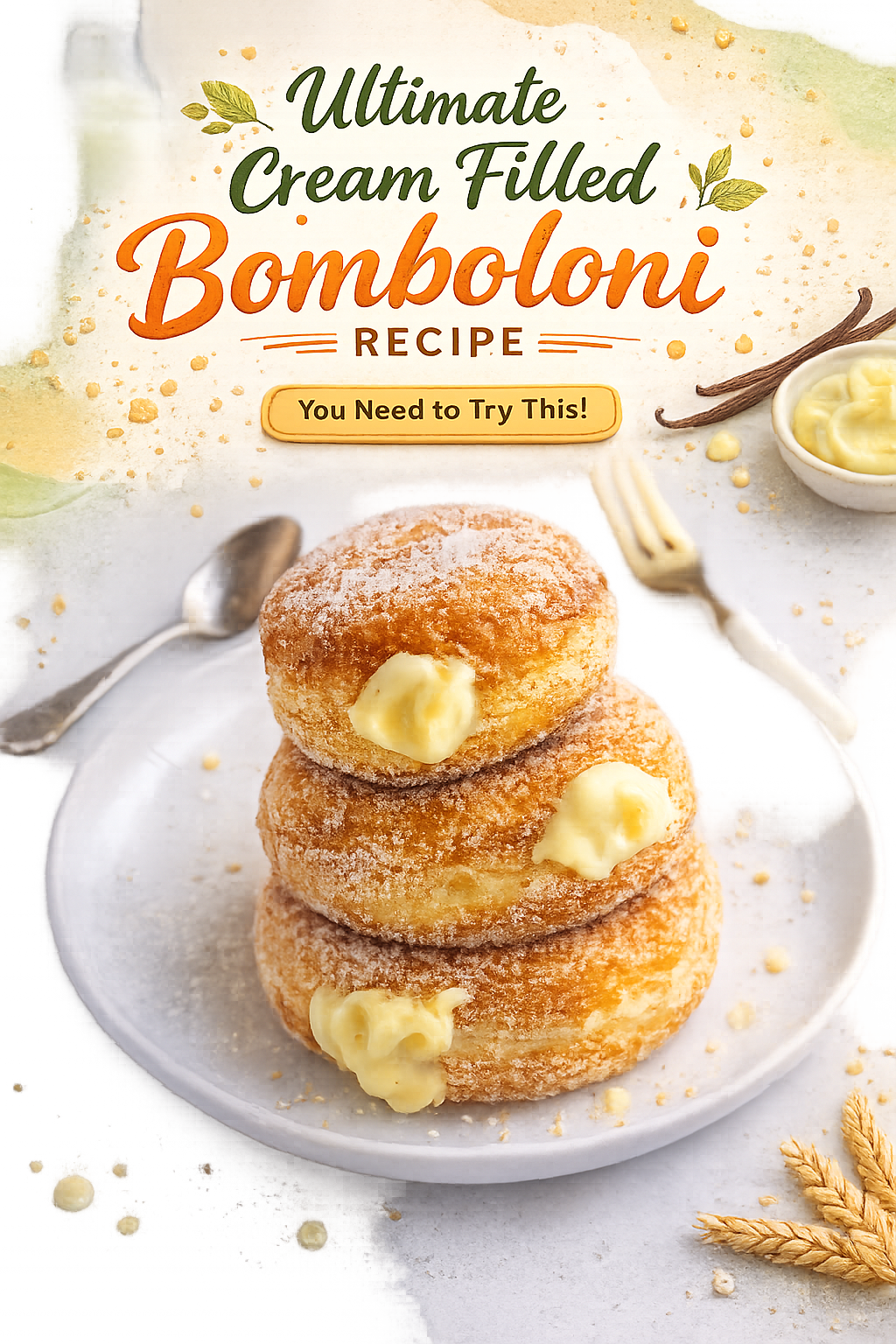 Perfect Cream Filled Doughnuts