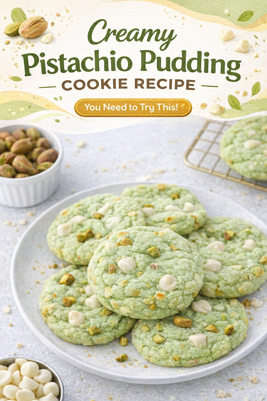 Pistachio Pudding Cookie Delights