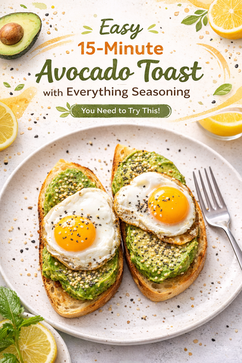 Quick Avocado Toast with Everything Spice