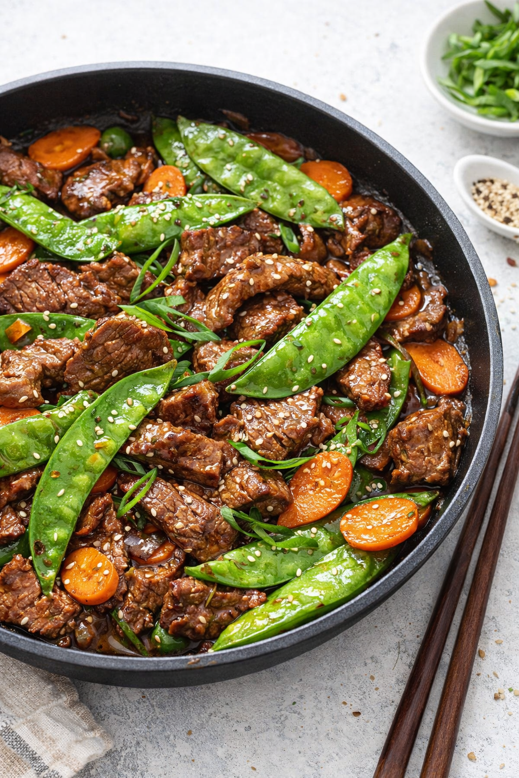 Quick Beef and Snow Pea Stir-Fry