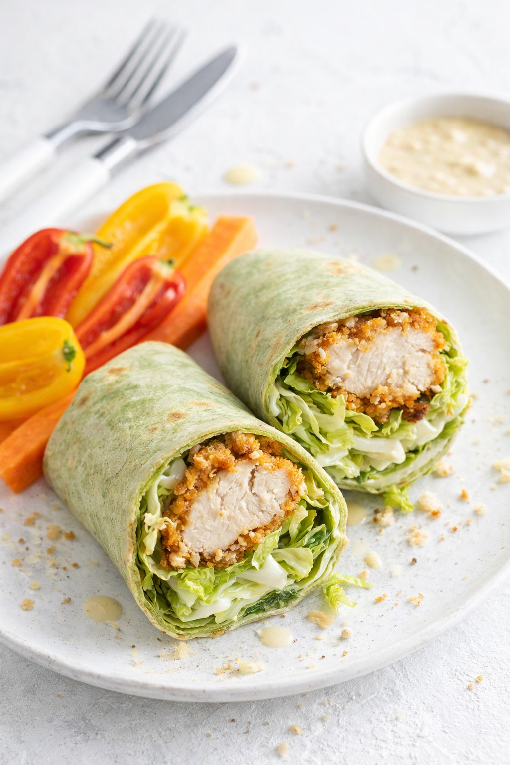 Quick Chicken Caesar Wraps in Fifteen Minutes