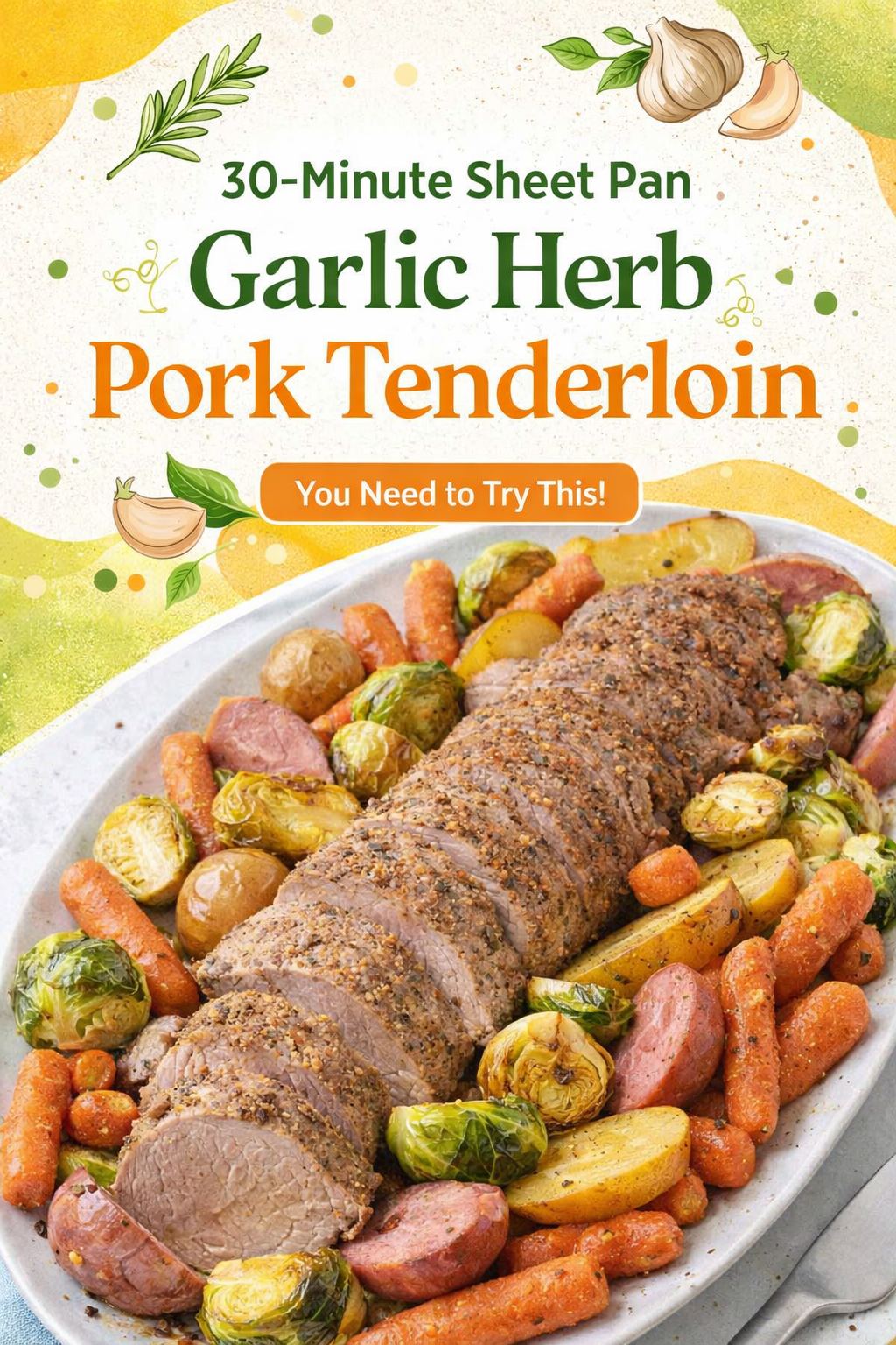Quick Garlic Herb Pork Tenderloin Dinner