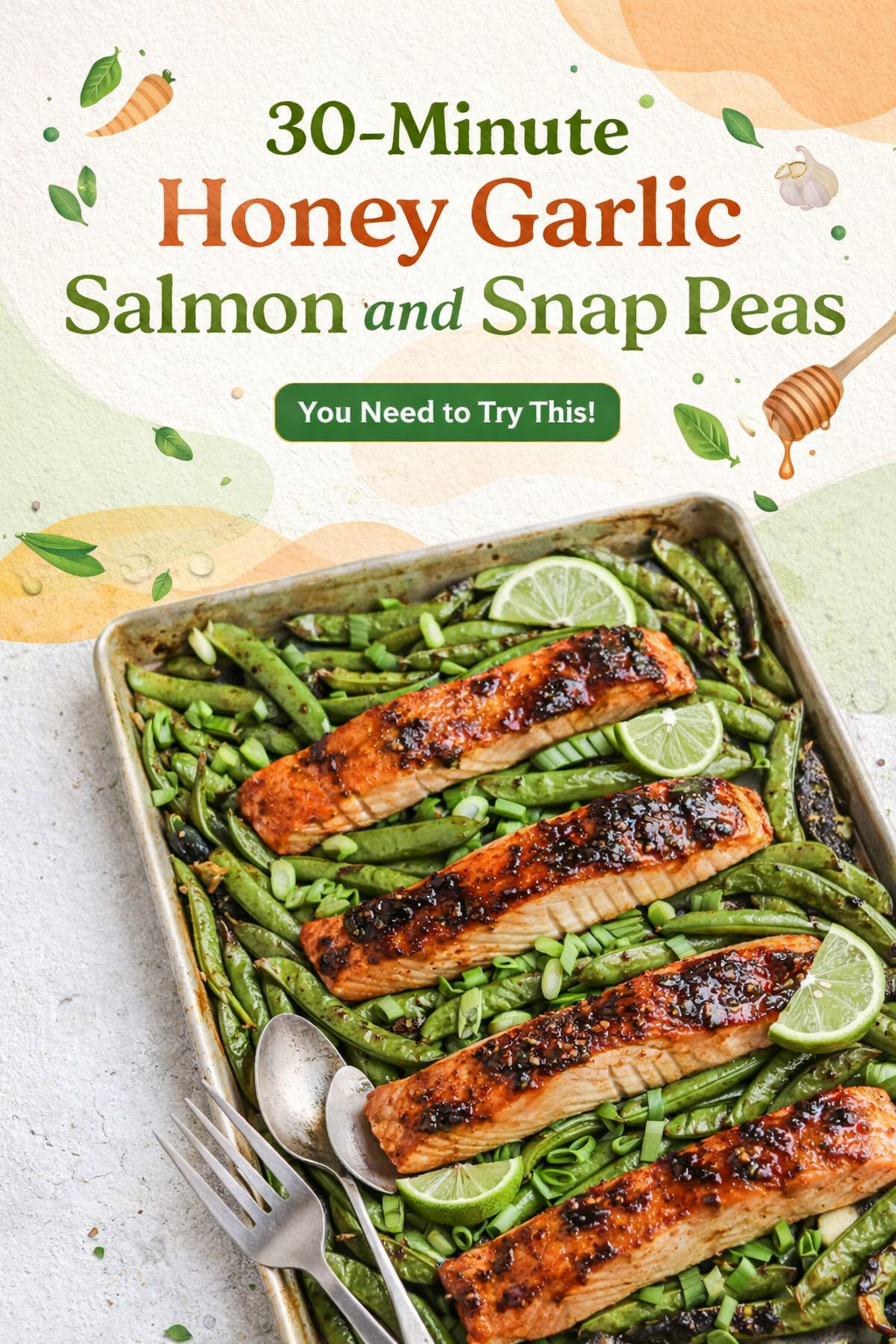 Quick Honey Garlic Salmon with Snap Peas