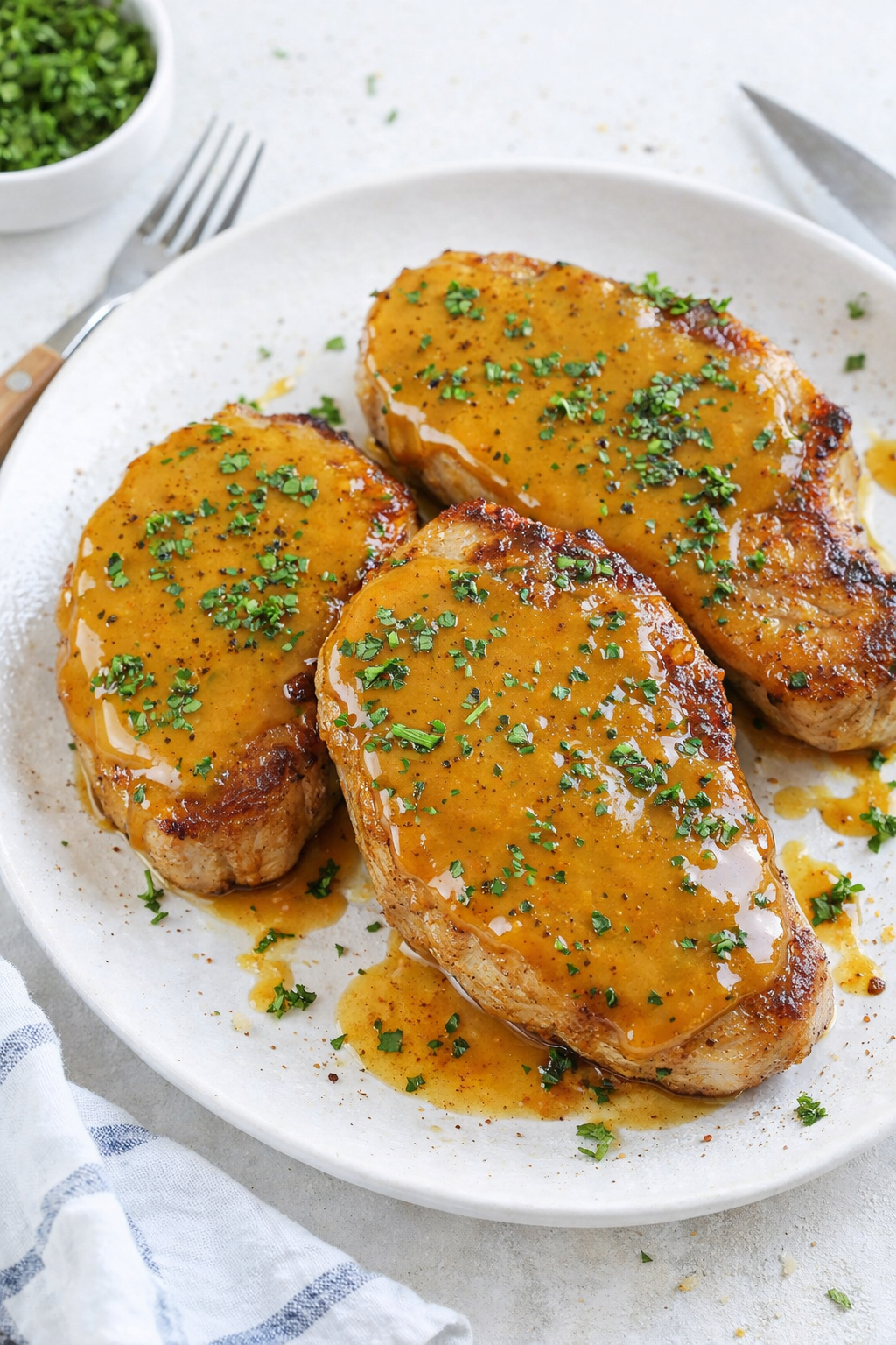 Quick Honey Mustard Pork Chops