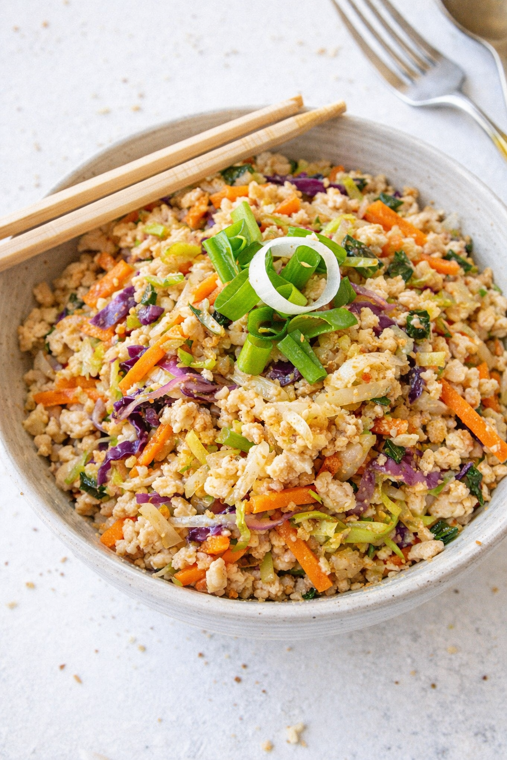 Quick Low-Carb Egg Roll Bowl