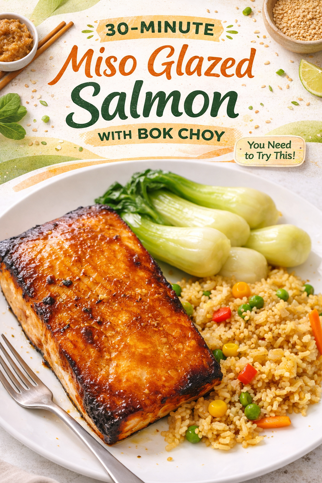 Quick Miso Salmon with Bok Choy