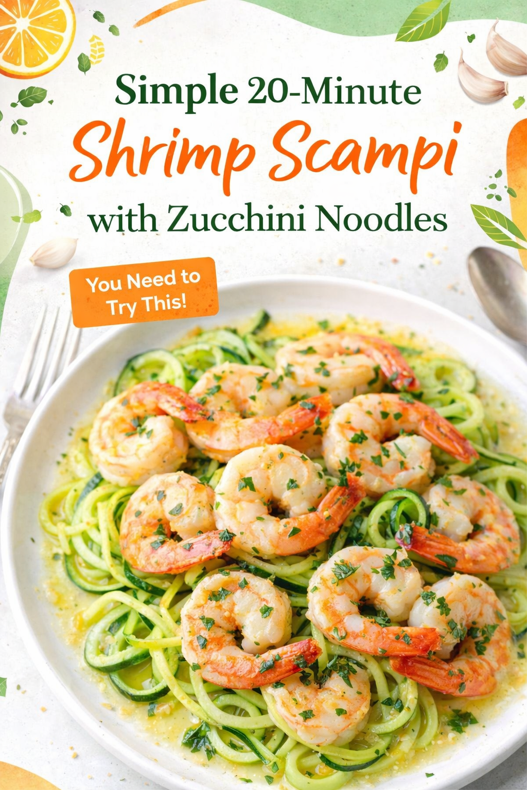 Quick Shrimp Scampi with Zucchini Noodles
