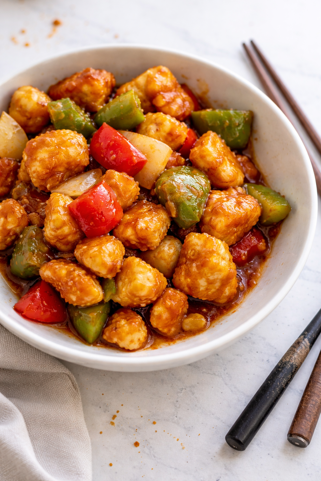 Quick Sweet and Sour Chicken and Peppers