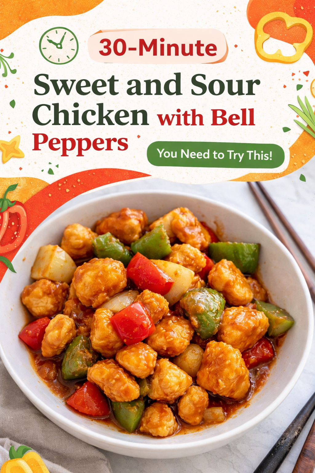 Quick Sweet and Sour Chicken and Peppers