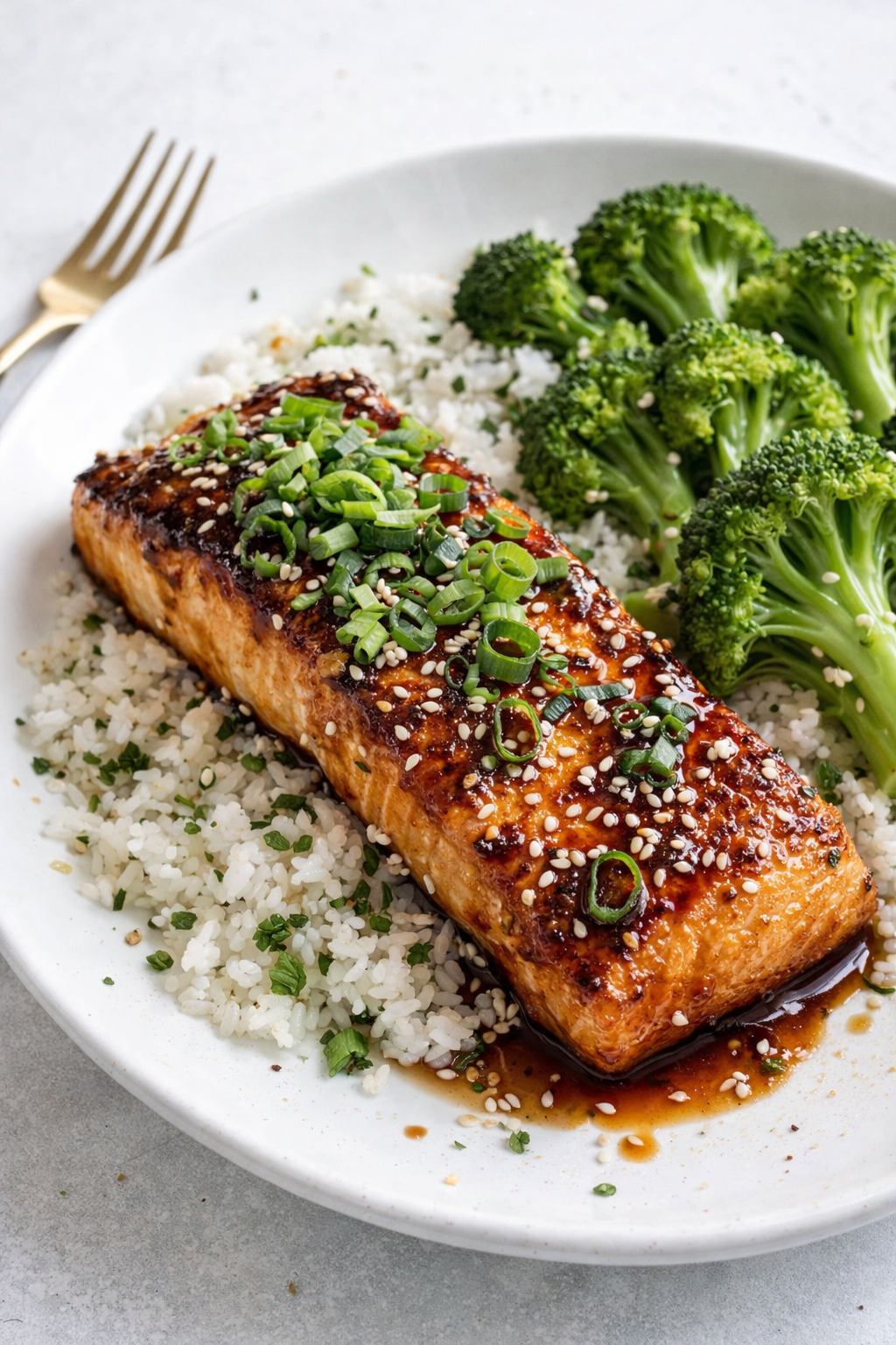 Quick Teriyaki Salmon with Broccoli
