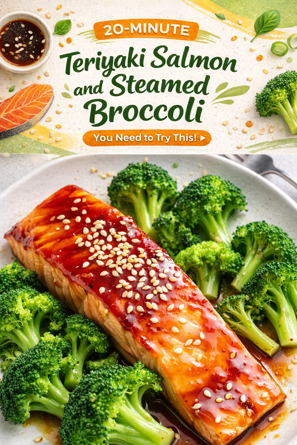 Quick Teriyaki Salmon with Broccoli
