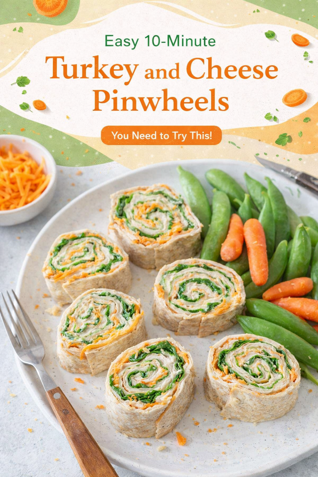 Quick Turkey Cheese Pinwheel Bites