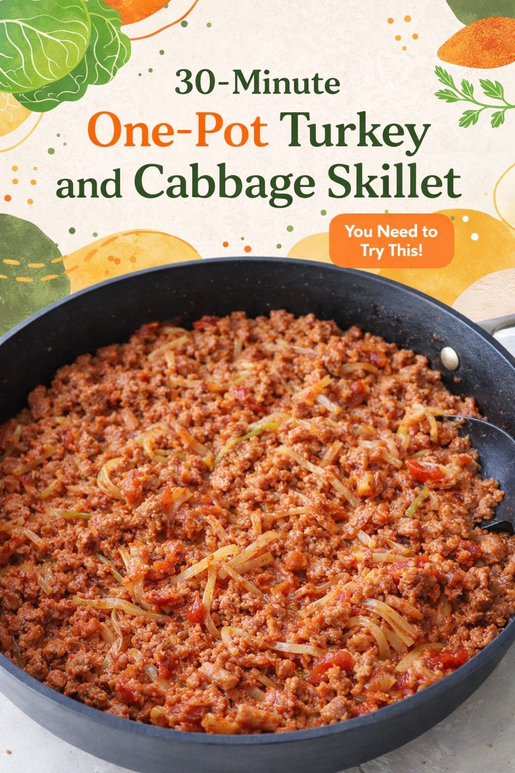 Quick Turkey and Cabbage Skillet Dinner