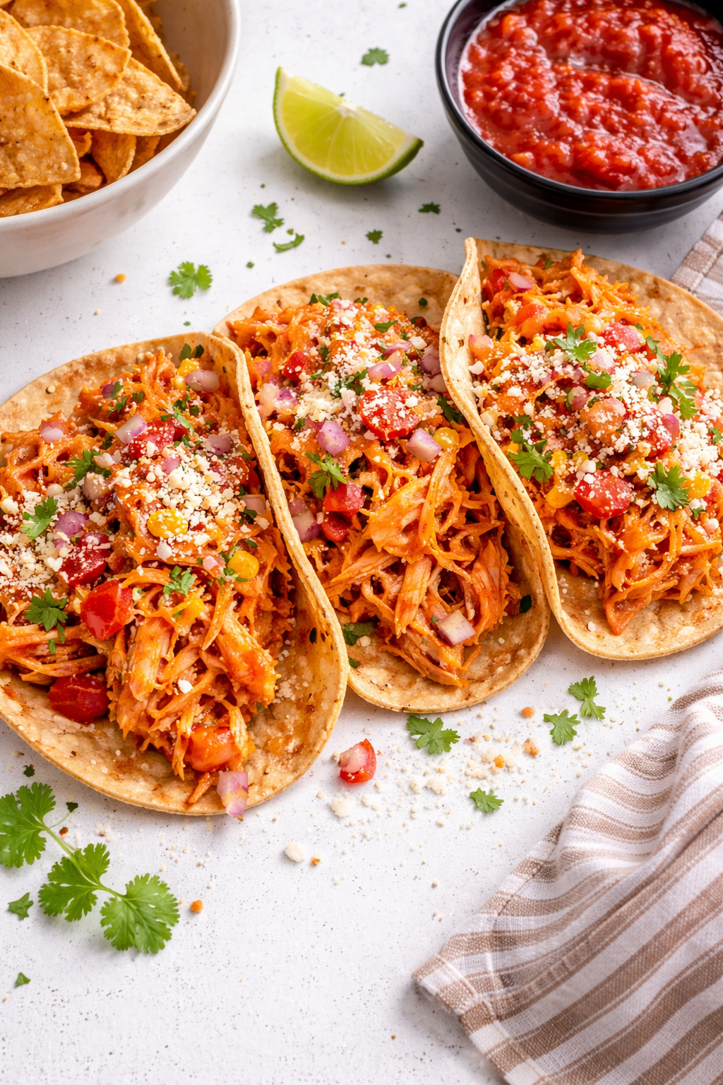Quick and Easy Salsa Chicken Tacos
