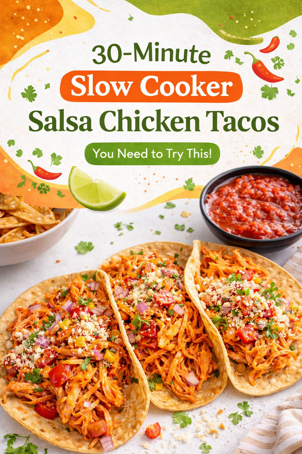 Quick and Easy Salsa Chicken Tacos