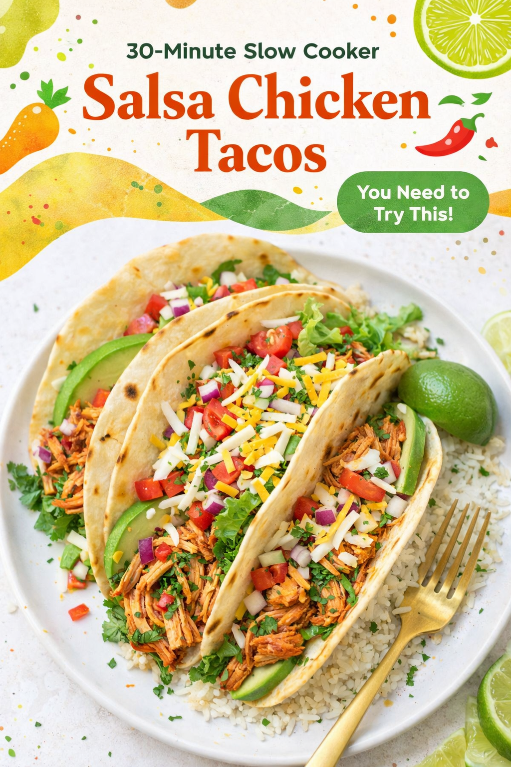 Quick and Easy Salsa Chicken Tacos