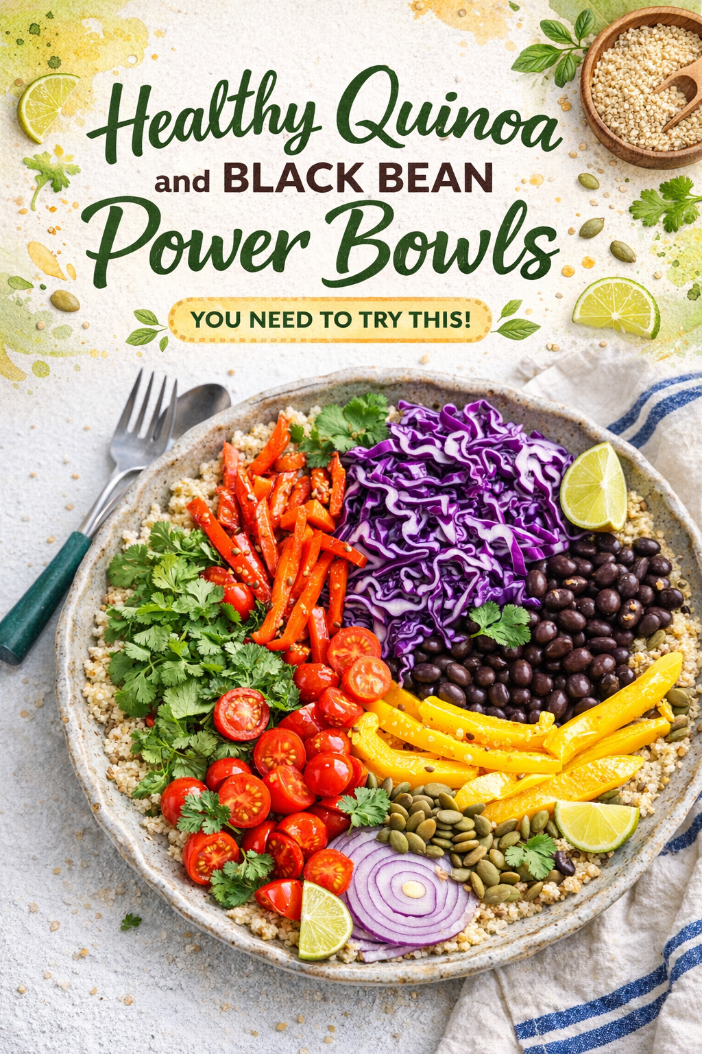 Quinoa Black Bean Superfood Bowls