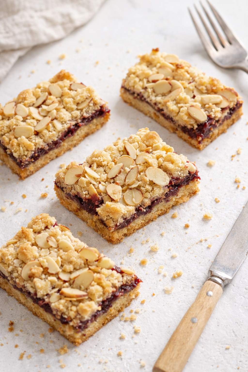 Raspberry Almond Crumb Bars
