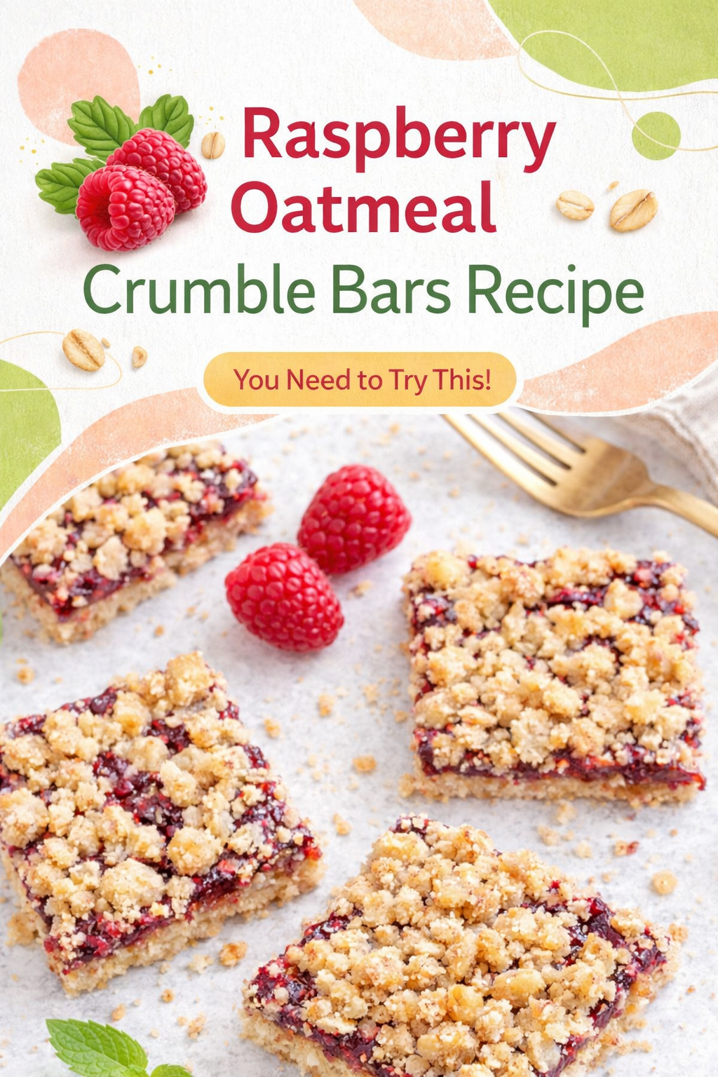 Raspberry Oat Crumble Bars