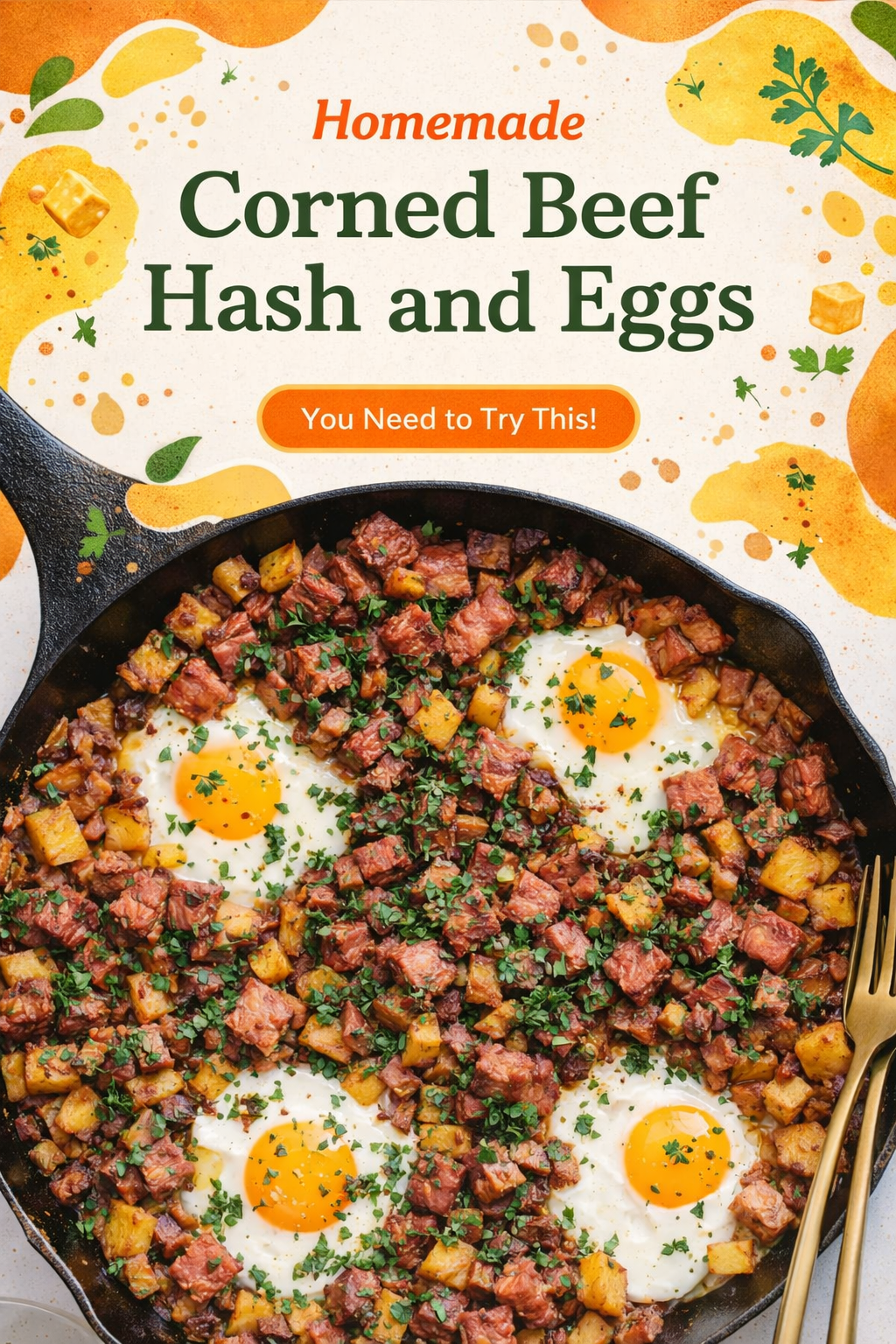 Savory Corned Beef Hash with Fried Eggs