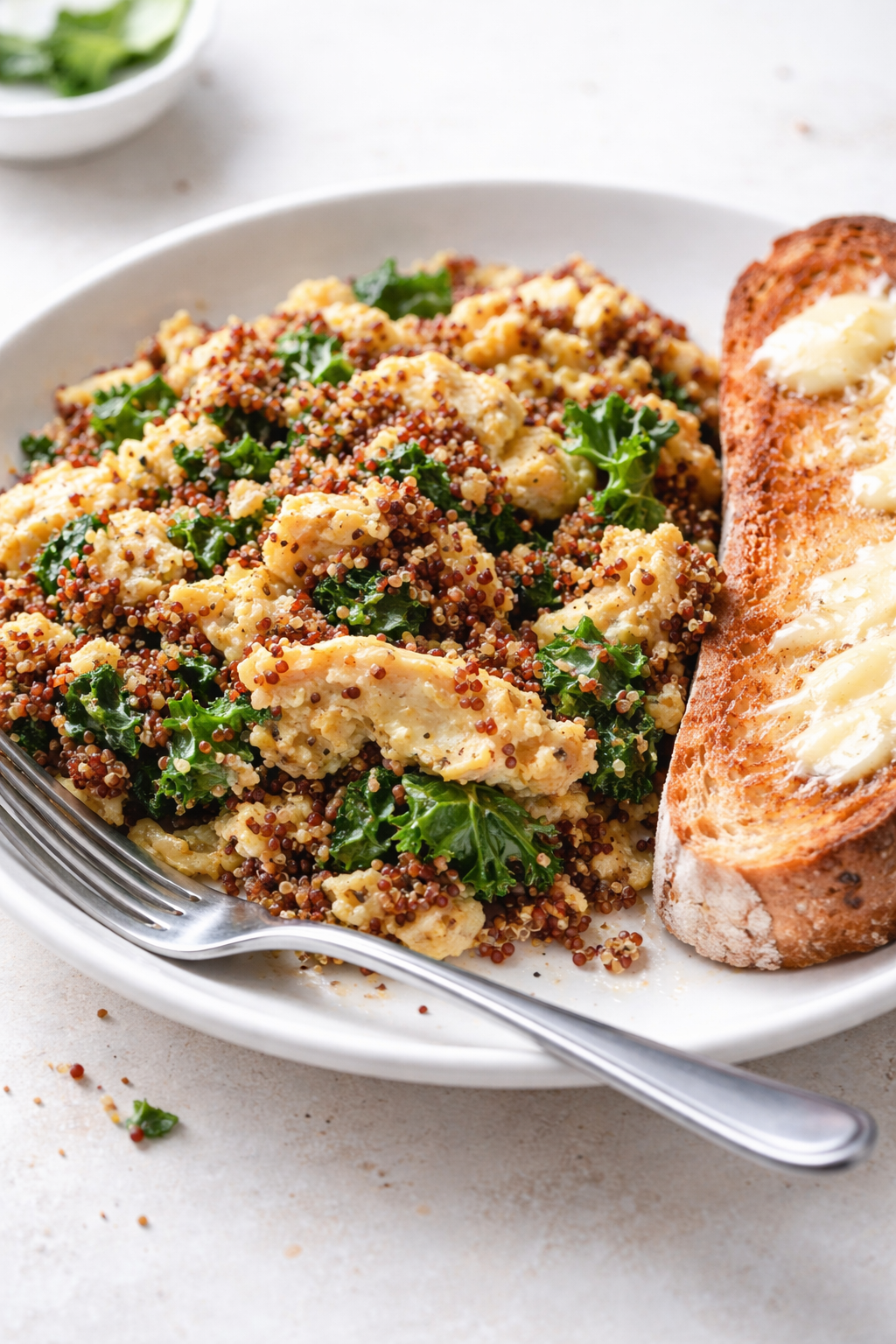 Savory Kale and Quinoa Morning Scramble