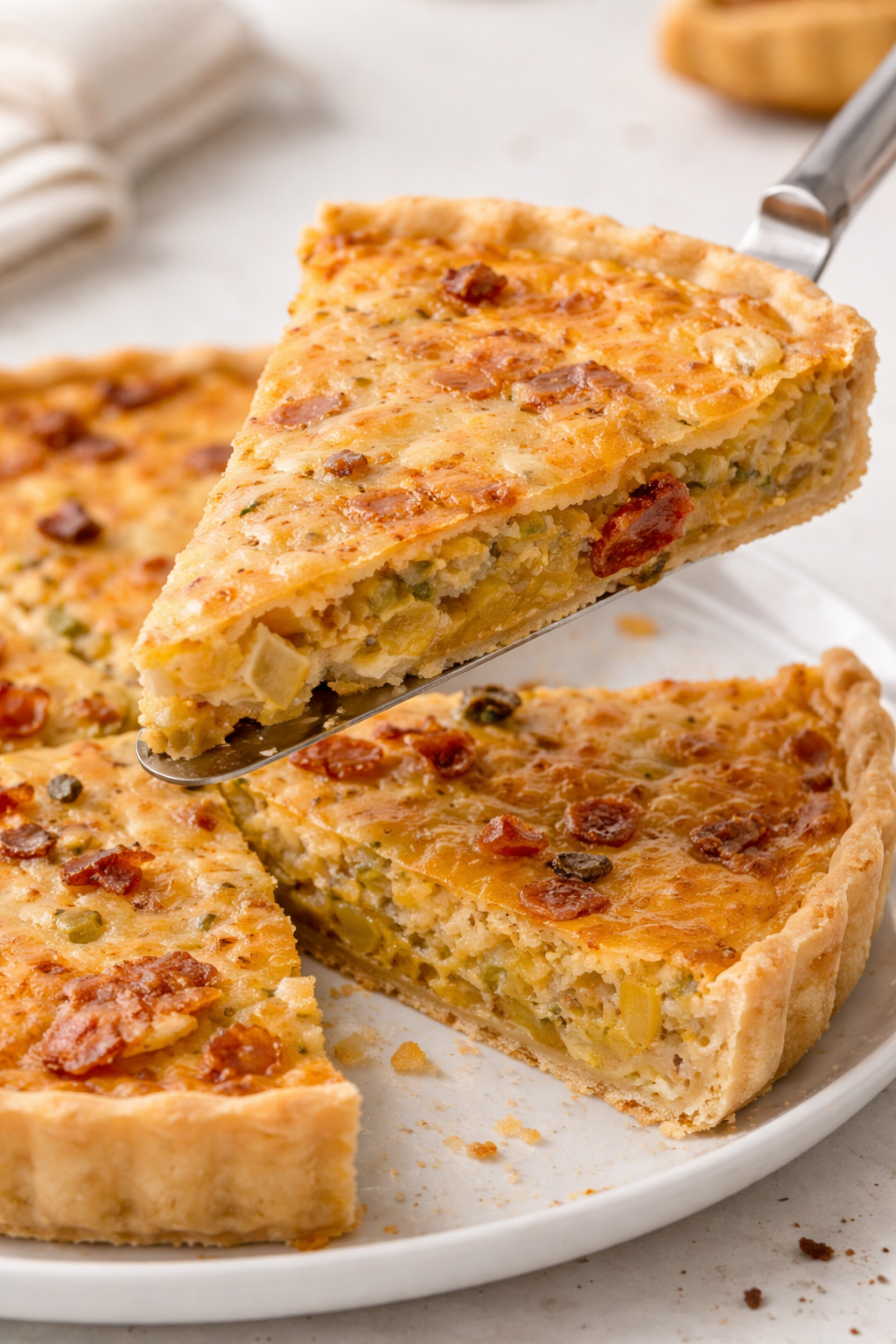 Savory Leek and Bacon Morning Tart