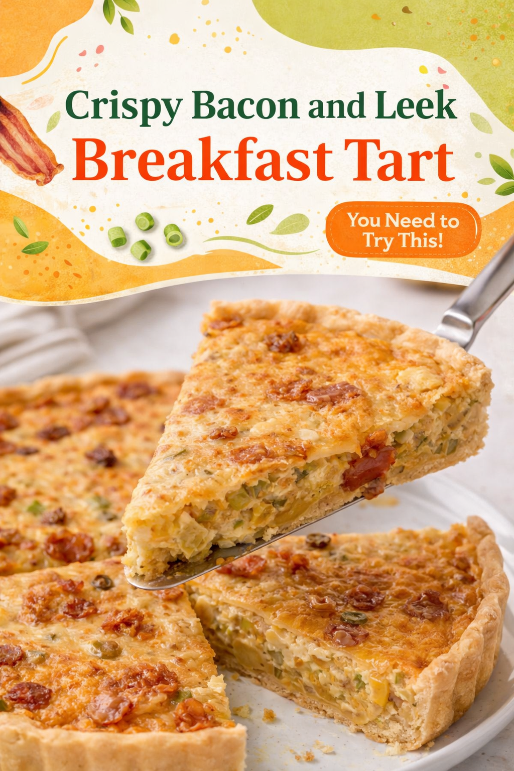 Savory Leek and Bacon Morning Tart