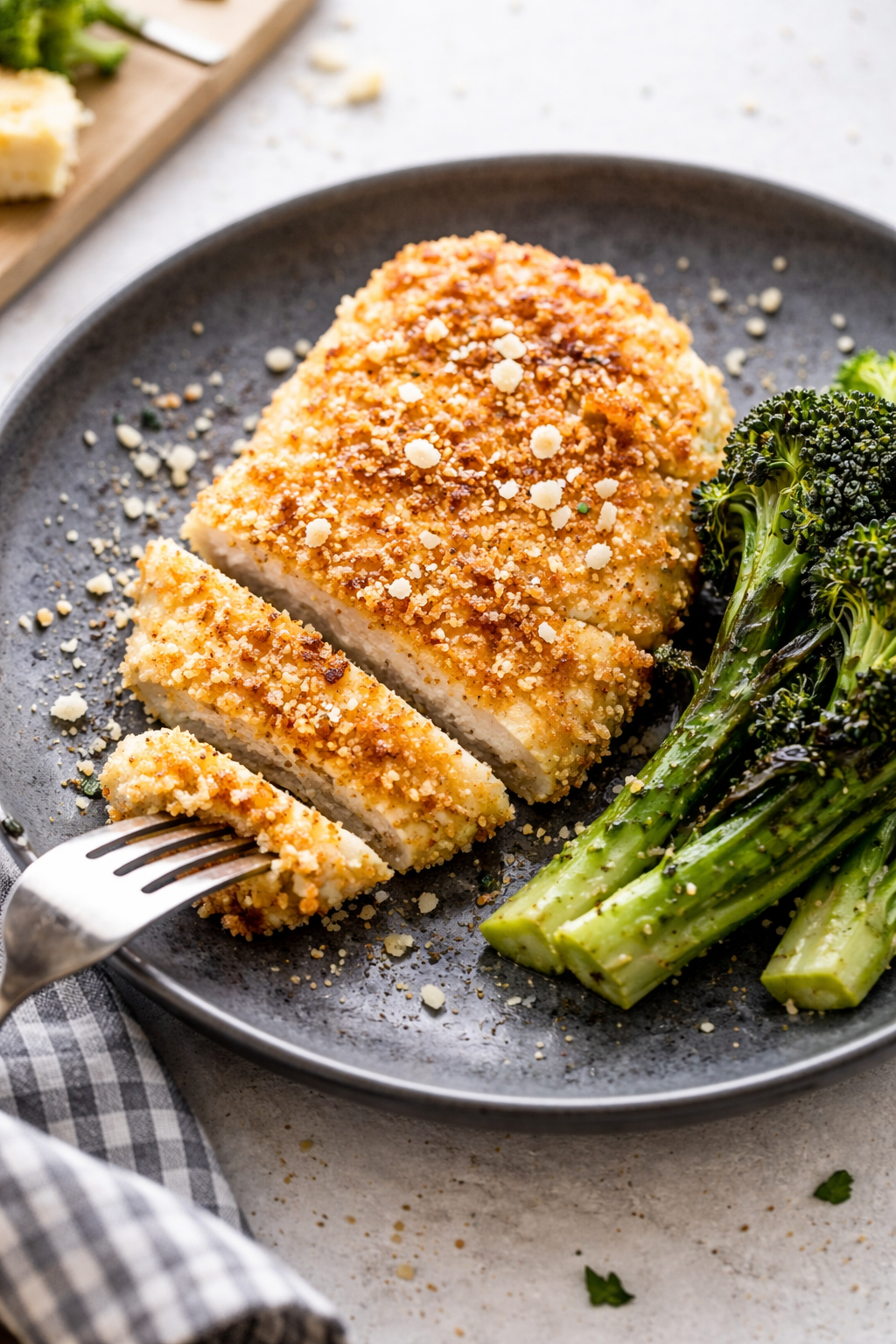 Simple Baked Parmesan Crusted Chicken