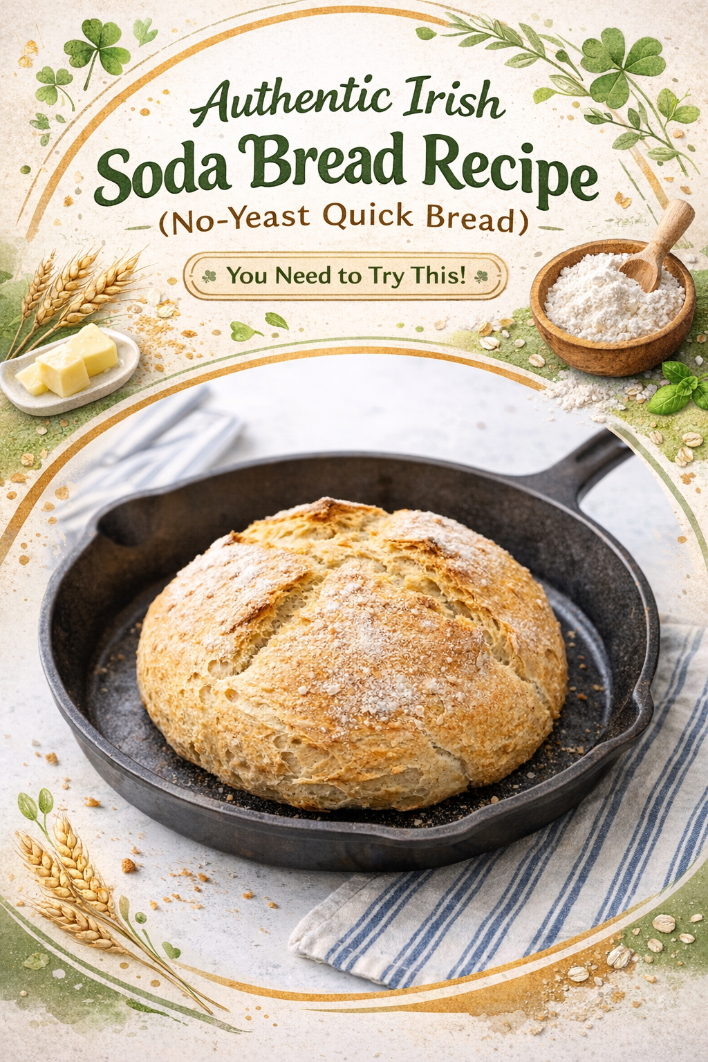 Simple Irish Soda Bread Loaf