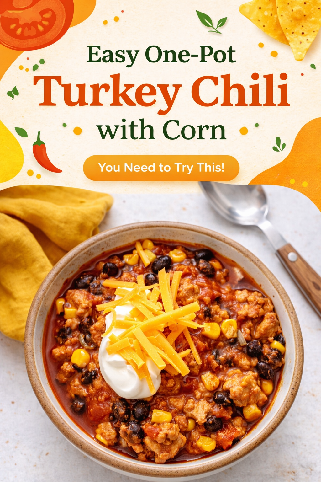 Simple Turkey Chili with Sweet Corn