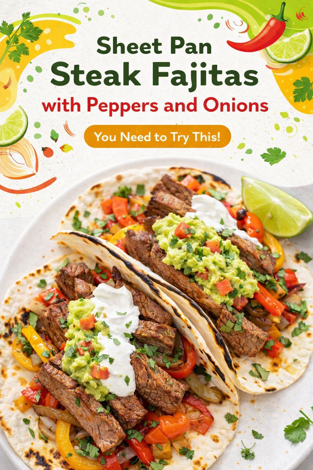 Sizzling Sheet Pan Steak Fajitas