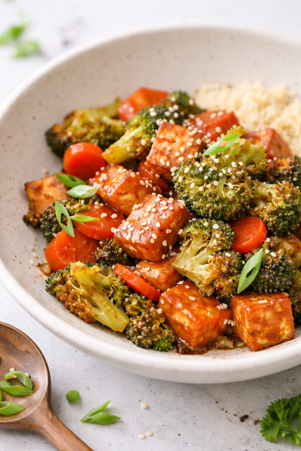 Speedy Sesame Ginger Tofu Stir Fry