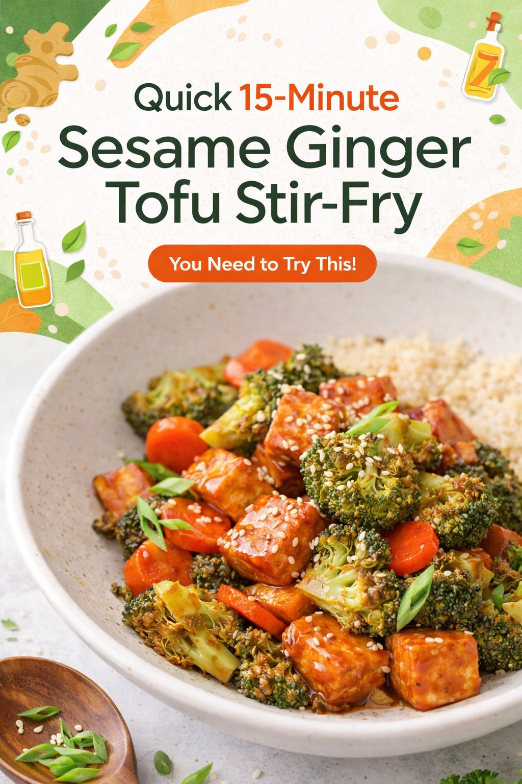 Speedy Sesame Ginger Tofu Stir Fry