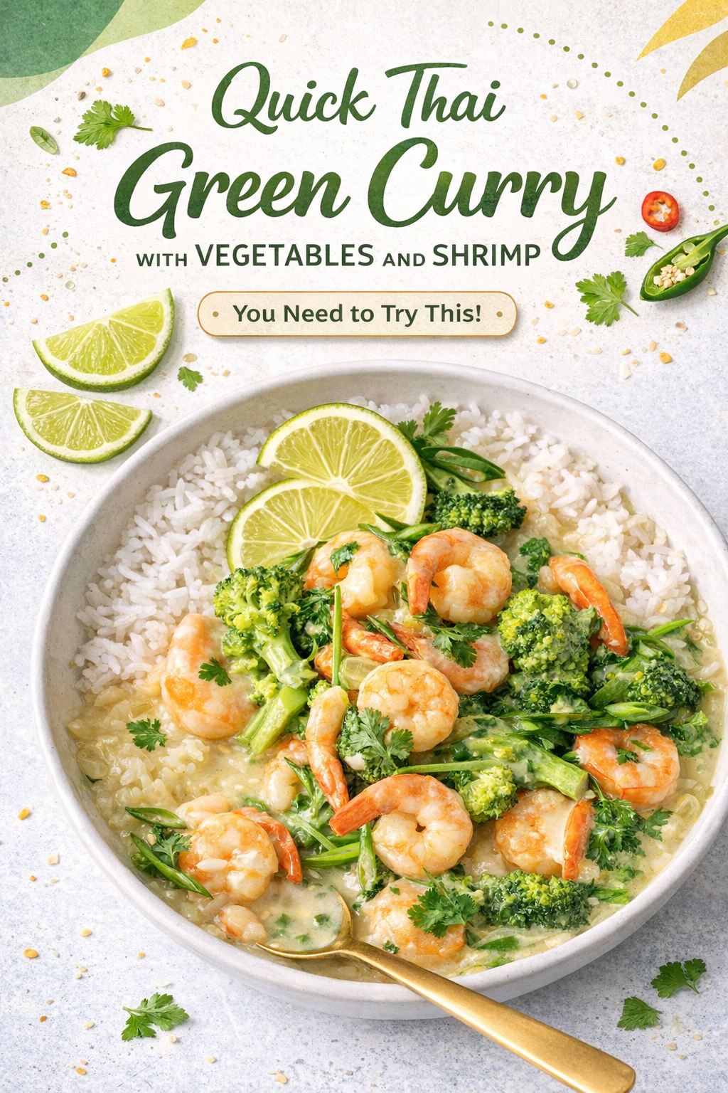 Speedy Shrimp and Vegetable Green Curry