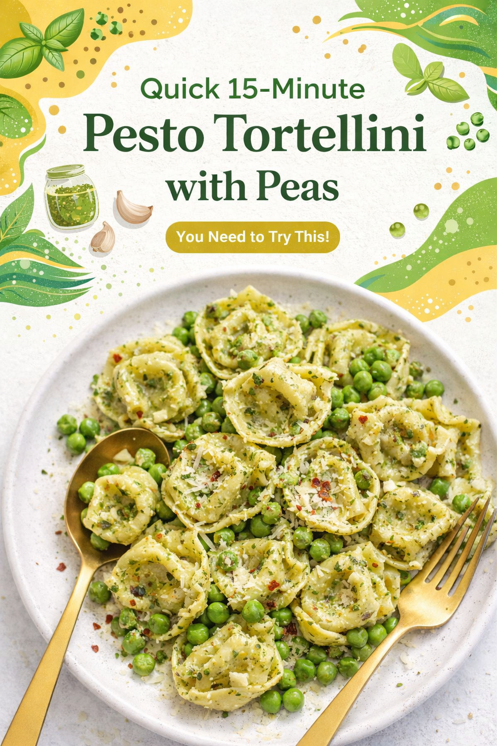 Speedy Tortellini with Pesto and Peas