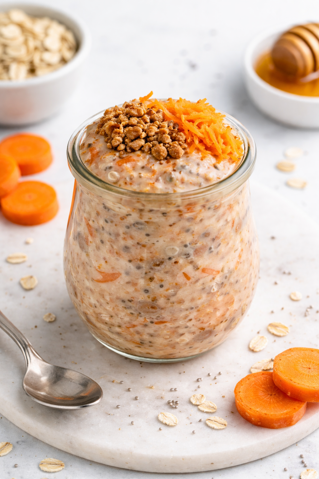 Spiced Carrot Cake Overnight Oats
