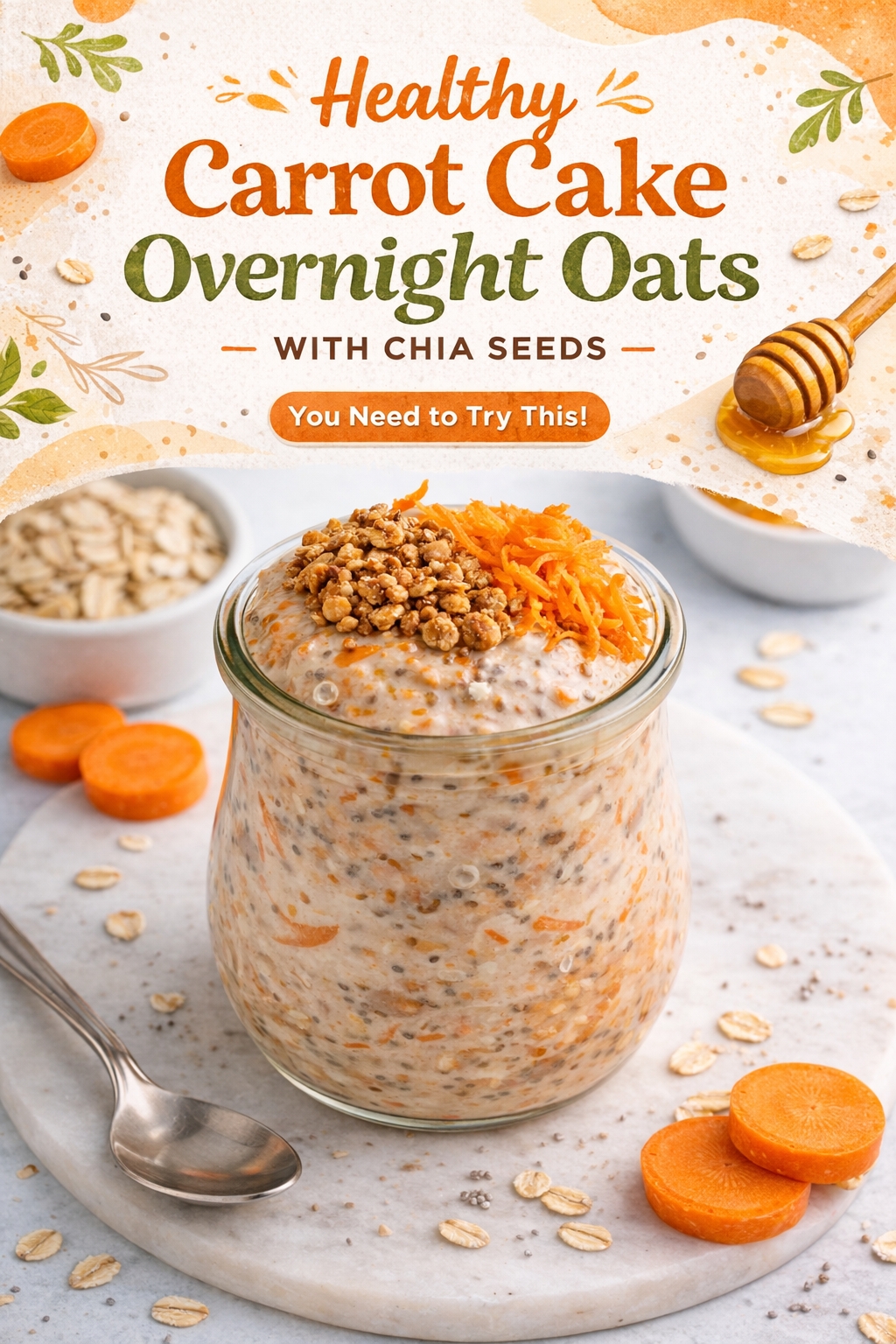 Spiced Carrot Cake Overnight Oats
