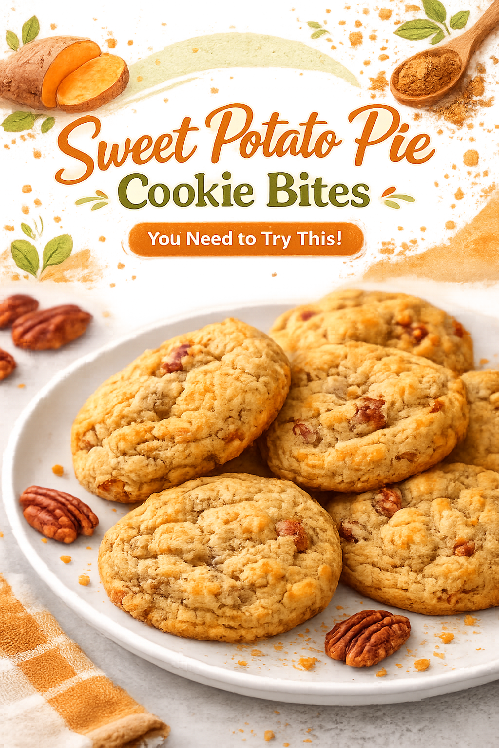 Spiced Sweet Potato Cookie Bites